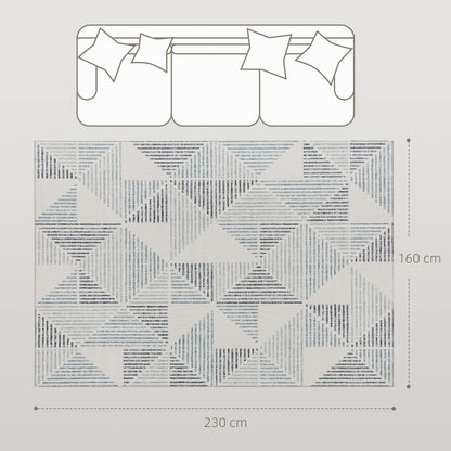 HOMCOM Modern Area Rug in Mixed-grey
