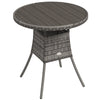 Outsunny 70cm Four-Person Wood-Effect Rattan Table - Grey