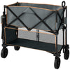Outsunny Double Decker Folding Festival Trolley on Wheels, 200KG & 350L Capacity Collapsible Wagon Festival Trolley Cart with 134cm Extended for Camping Sports Shopping Garden and Beach, Grey
