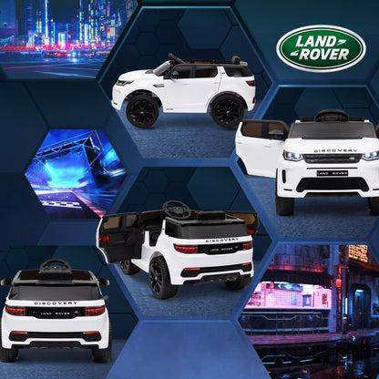 AIYAPLAY Licensed Land Rover Discovery Sport, 12V Kids Ride on Car w/ Remote Control, Lights, Music, Horn, for 3-6 Years, White