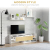 HOMCOM TV Cabinet with Wall Shelf for Wall-Mounted 65