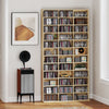 HOMCOM CD Storage Unit with Adjustable Shelves, 102 x 195 cm, Oak Tone