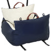 PawHut Dog Car Seat, Cosy Pet Car Booster Seat for Small Dog Under 5 KG, Portable Travel Bed with Safety Belts, Navy Blue