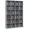 HOMCOM CD Storage Unit with Adjustable Shelves, 89 x 130.5 cm, Cement Grey