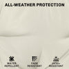 Outsunny Outdoor Chair Seat Cushions Set of 2, Garden Chair Cushions with 7cm Thick Foam & Ties, Cream White