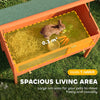 PawHut Wooden Rabbit Hutch, Guinea Pig Hutch with Asphalt Roof, Outdoor Elevated Bunny House for Rabbits, Chinchillas