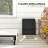 Outsunny Single Folding Rattan Sun Lounger, with Cushion - Black