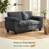 HOMCOM 2 Seater Sofa, 156cm Chenille Loveseat Sofa, Dark Grey