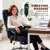 Vinsetto High Back Vibration Massage Office Chair with Footrest, Heated, Black