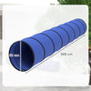 PawHut Dog Tunnel, 300 x 50 cm, Foldable Play Tunnel with 4 Pegs and Bag, Tear-Resistant Outdoor Dog Agility Equipment, Blue