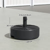 Outsunny Patio Umbrella Base 22kg Sand Filled Garden Parasol Stand forfor 38mm/48mm Poles, Black