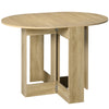 HOMCOM Space-saving Drop Leaf Table, Folding Dining Table for Small Space, Kitchen, Dining Room, Oak