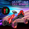 HOMCOM 12V Electric Go-Kart for Kids, Ride-On Racing Go-Kart, with Forward and Reversing Functions, for Ages 3-8 Years - Red