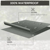 Outsunny Outdoor Garden Furniture Cover Waterproof, Anti-UV 600D Heavy Duty Oxford Fabric Patio Furniture Cover for Rectangular Sofa Table Set, Dark Grey, 245 x 165 x 66 cm