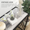 HOMCOM Console Table, Industrial Sofa Table with Metal Frame for Living Room, Hallway, 120√Ç cm, Grey