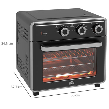 HOMCOM 20L Mini Convection Oven in Black