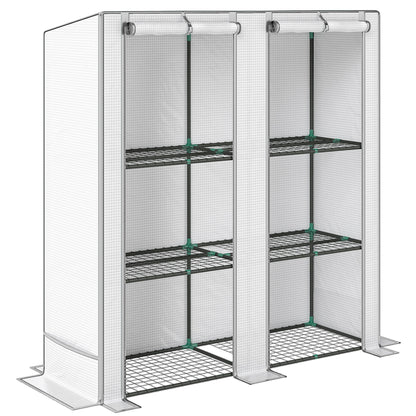 Outsunny Three-Tier Mini Greenhouse - White