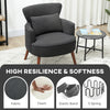 HOMCOM Corduroy Retro Accent Chair - Black