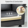 HOMCOM Two-Seater Leathaire Sofa - Grey