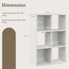 6-Cube Bookshelf Bookcase with 2 Anti-Tipping Kits for Living Room-White