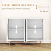HOMCOM Sideboard Buffet Cabinet, Modern Kitchen Storage Cabinet with 4 Doors and Adjustable Shelves, Living Room Cabinet with Metal Legs for Hallway, White