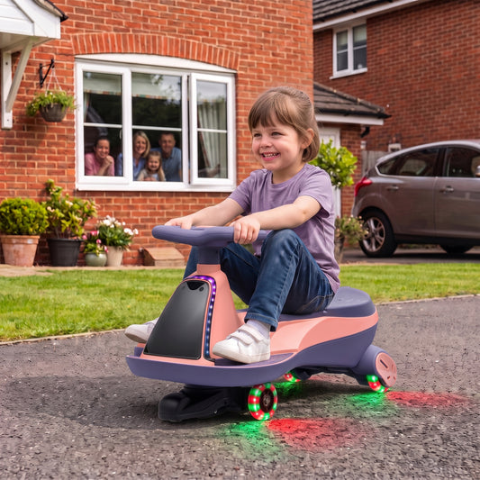 AIYAPLAY 12V Electric Wiggle Car in Pink