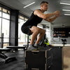 SPORTNOW Multi-Faceted Jump Box, Wooden Step Up Box, for Home, Gym, Exercise, 51/61/76cm- Black