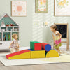 HOMCOM 5 Piece Soft Safe Foam Playset, Climb and Crawl Activity Toy for Toddlers, Yellow