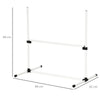 PawHut 4 Pieces Dog Agility Training Equipment, Adjustable Height Jumps Hurdle with Carrying Bag for Outdoor, White