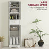 HOMCOM Tall Bathroom Cabinet with Arched Doors - White