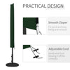 Outsunny Parasol Cover, Cantilever Umbrella Cover for 2-3.5 m Parasols, Banana Umbrella Protector with Zipper, Green