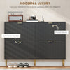 HOMCOM Elegant Four-Drawer Shoe Cabinet - Black