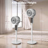 HOMCOM 20 dB Silent Standing Fan for Bedroom, 44