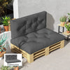 Outsunny Seat and Back Padded Pallet Cushion Set - Dark Grey