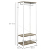 HOMCOM Hallway Coat Rack and Shoe Bench Tree - Grey