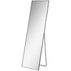 HOMCOM Full Length Mirror, Aluminium Alloy Framed Full Body Mirror with Tempered Glass, Standing or Wall Hanging, Black