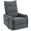 HOMCOM Recliner Armchair, Chenille Recliner Chair with Massage and Heat, 360Â° Swivel Rocking Manual Recliner, Dark Grey