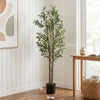HOMCOM 175 cm Artificial Olive Tree, Tall Faux Plant with 787 Leaves & Adjustable Branches,