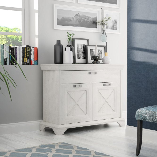 Kashmir 2 Door 1 Drawer Sideboard (KSMK223) in White Pine