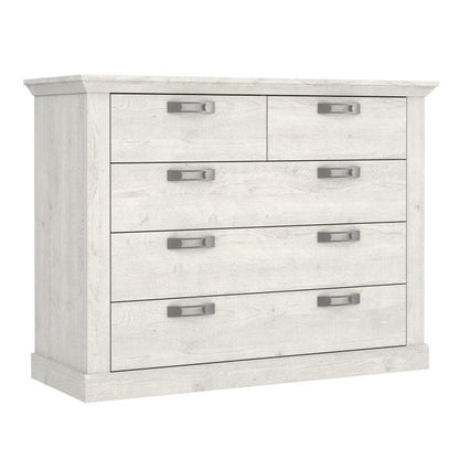 Kashmir 5 Drawer Chest (KSMK351) in White Pine