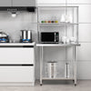 36 Inch Stainless Steel Overshelf with Adjustable Lower Shelf and Work Table
