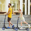Kick Scooter with Adjustable Handlebar and Anti-Shocking Suspension-Blue