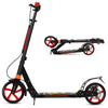 Kick Scooter with Adjustable Handlebar and Anti-Shocking Suspension-Black