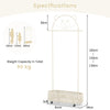 Kid Clothes Rack with 3 Adjustable Heights for Children Adults-White