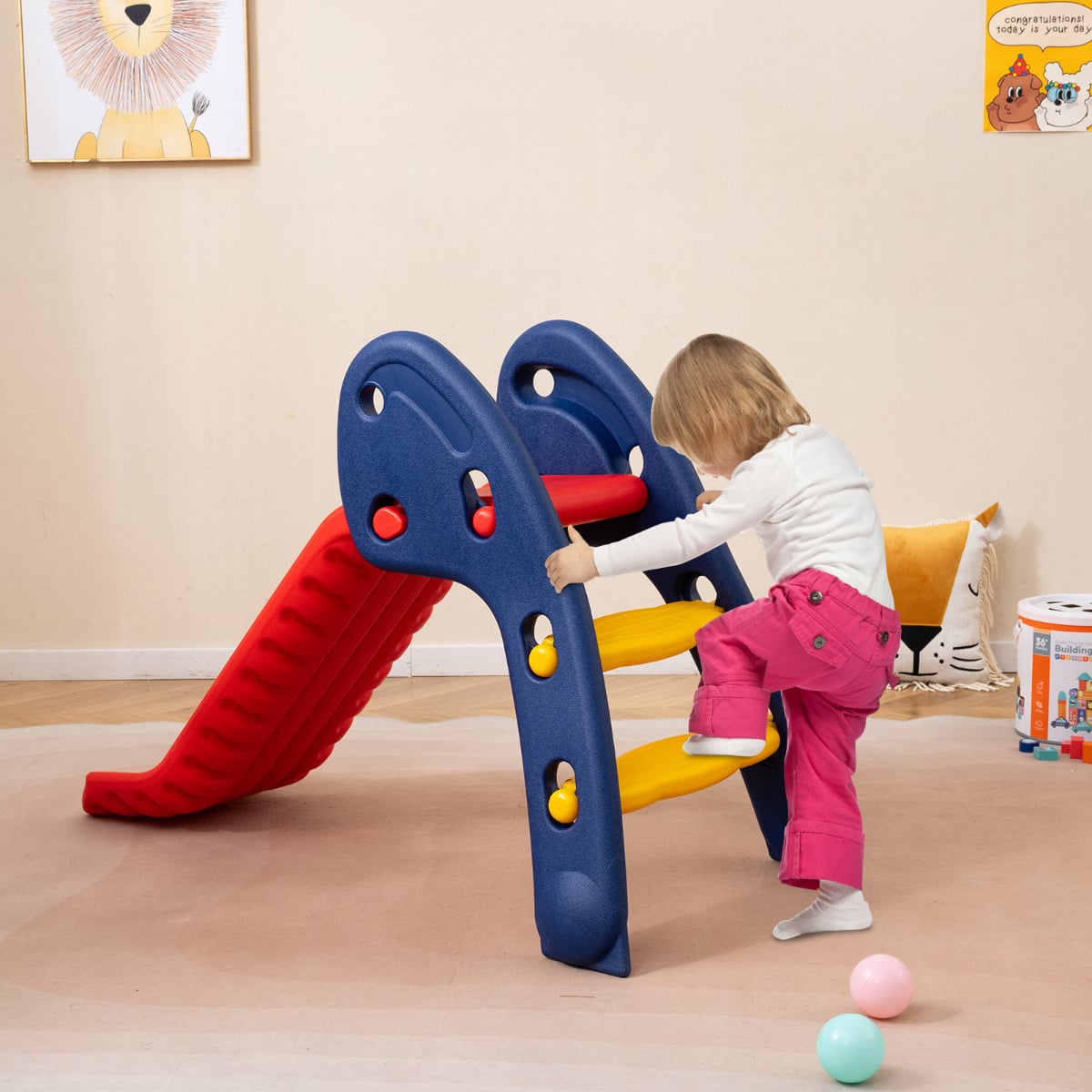 Kid Folding Sliding with Triangle Structure  for 2-5 Years Old