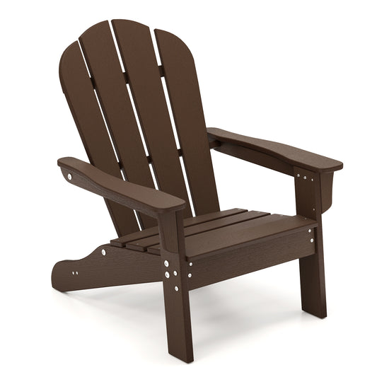 Kids Adirondack Chair in brown, a classic outdoor chair for children