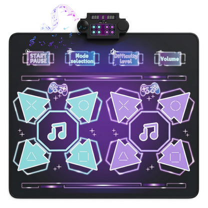 Close up of the electronic playmat controls showing mode selection and volume