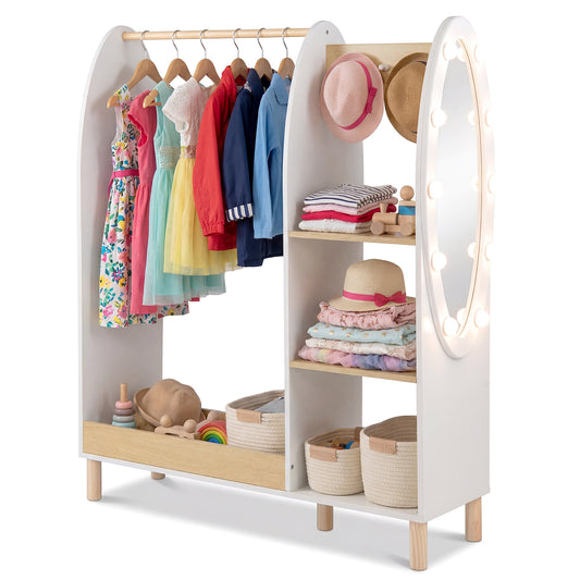 Kids Dress Up Storage in Natural