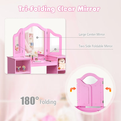 Kids Dressing Table in Pink