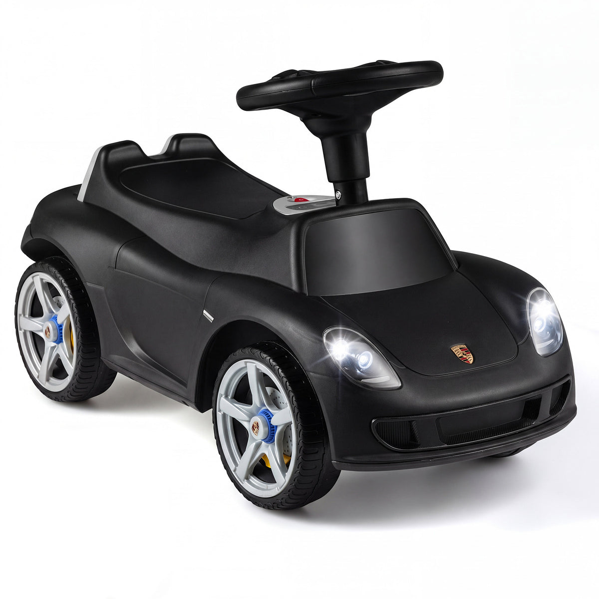 Kids Ride On Car sliding car in black with Porsche styling and working lights